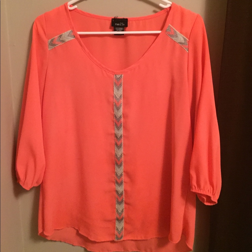 Gorgeous coral blouse for work